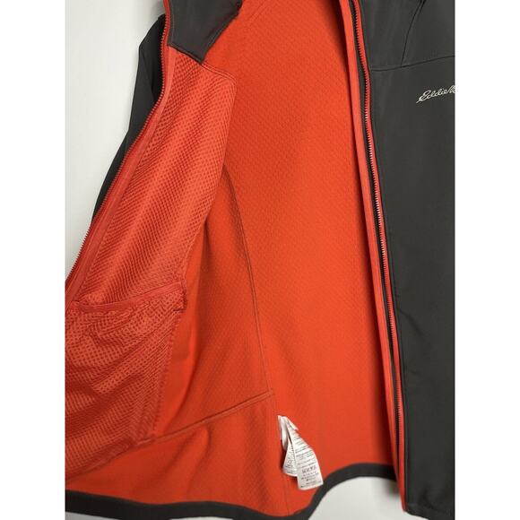 Eddie Bauer First Ascent Vented Full Zip Hiking Softshell Orange/Grey Womens Med - Picture 5 of 16